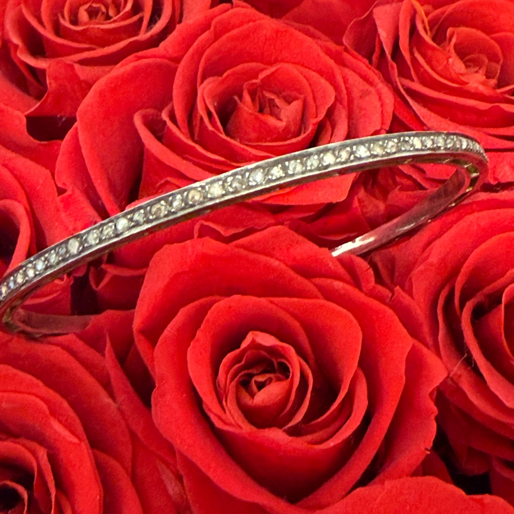Champagne Diamond Bangle Bracelet